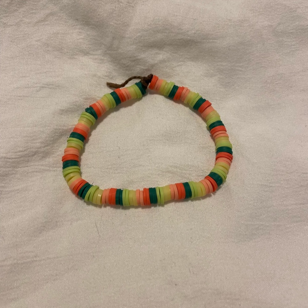 watermelon themed clay bead bracelet!